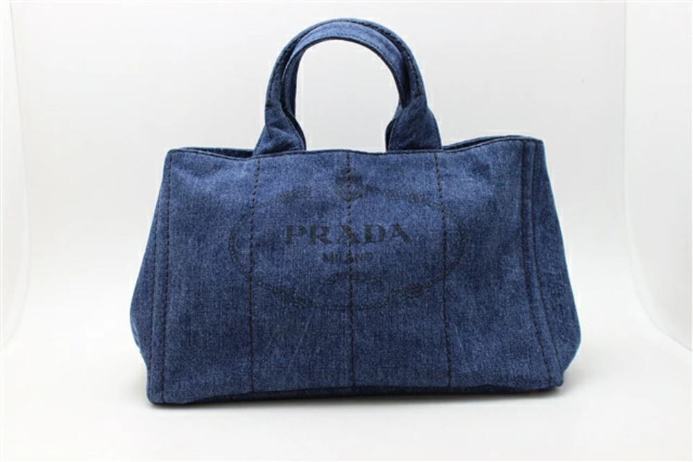 Prada bag handbag Canapa denim blue strap